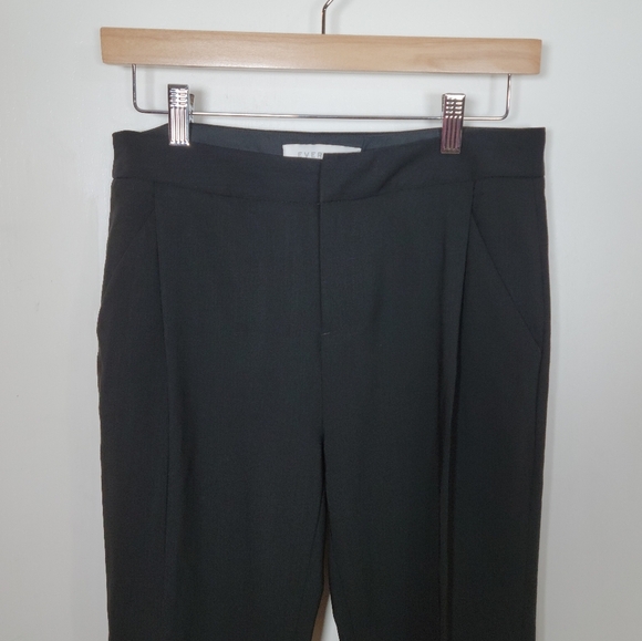 Everlane 100% Wool Black Tapered Dress Pants High Rise Minimalist Size 2 - Picture 3 of 8